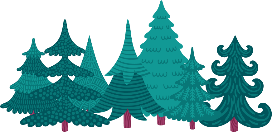 It's That Time Of Year Again - Group Of Christmas Trees Png Clipart (900x500), Png Download