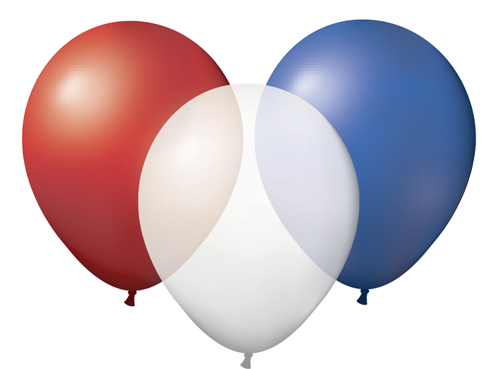 Blue And White Balloons Png Clip Art Black And White - Balloon Transparent Png (695x522), Png Download