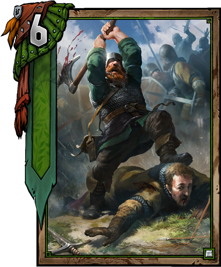Dwarven Skirmisher - Gwent Dwarf Cards Clipart (775x1048), Png Download