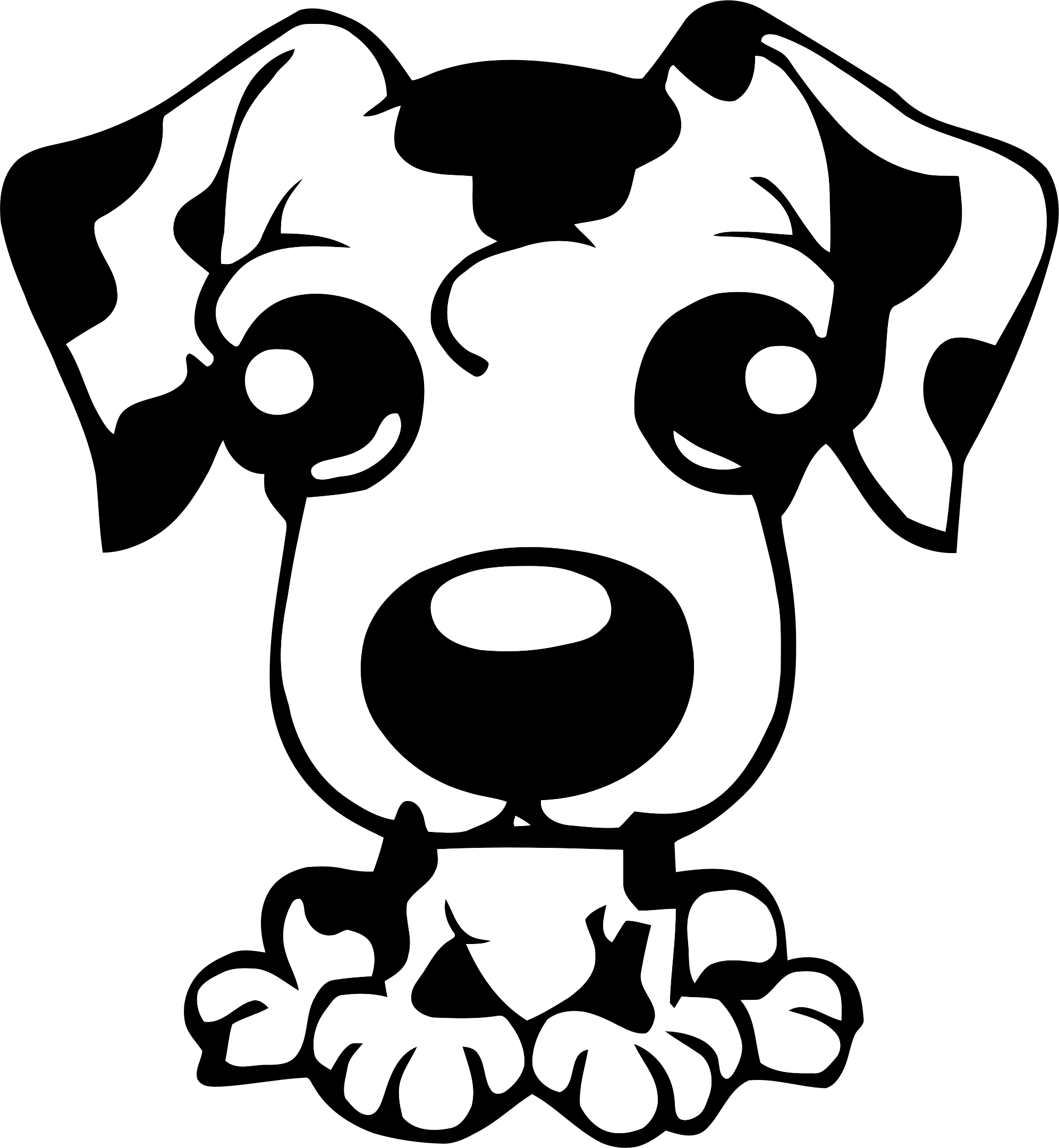 Icon Icons Png Free - Puppy Decal Clipart (1993x2161), Png Download