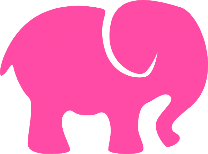 Free Png Download Alabama Baby Png Images Background - Pink Elephant Vector Clipart (850x627), Png Download