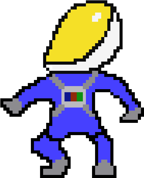Spaceman Pixel Clipart (690x830), Png Download