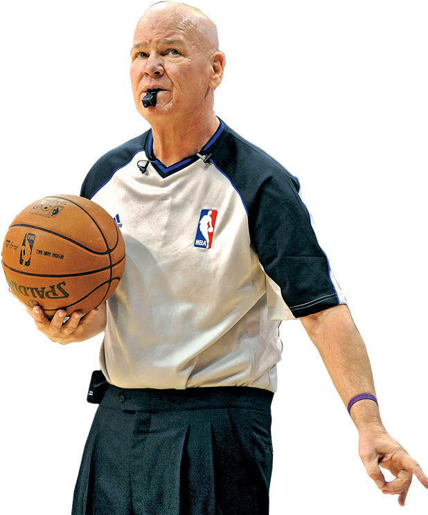 Basketball Referee Clipart Png - Basketball Referee Png Transparent Png (650x806), Png Download
