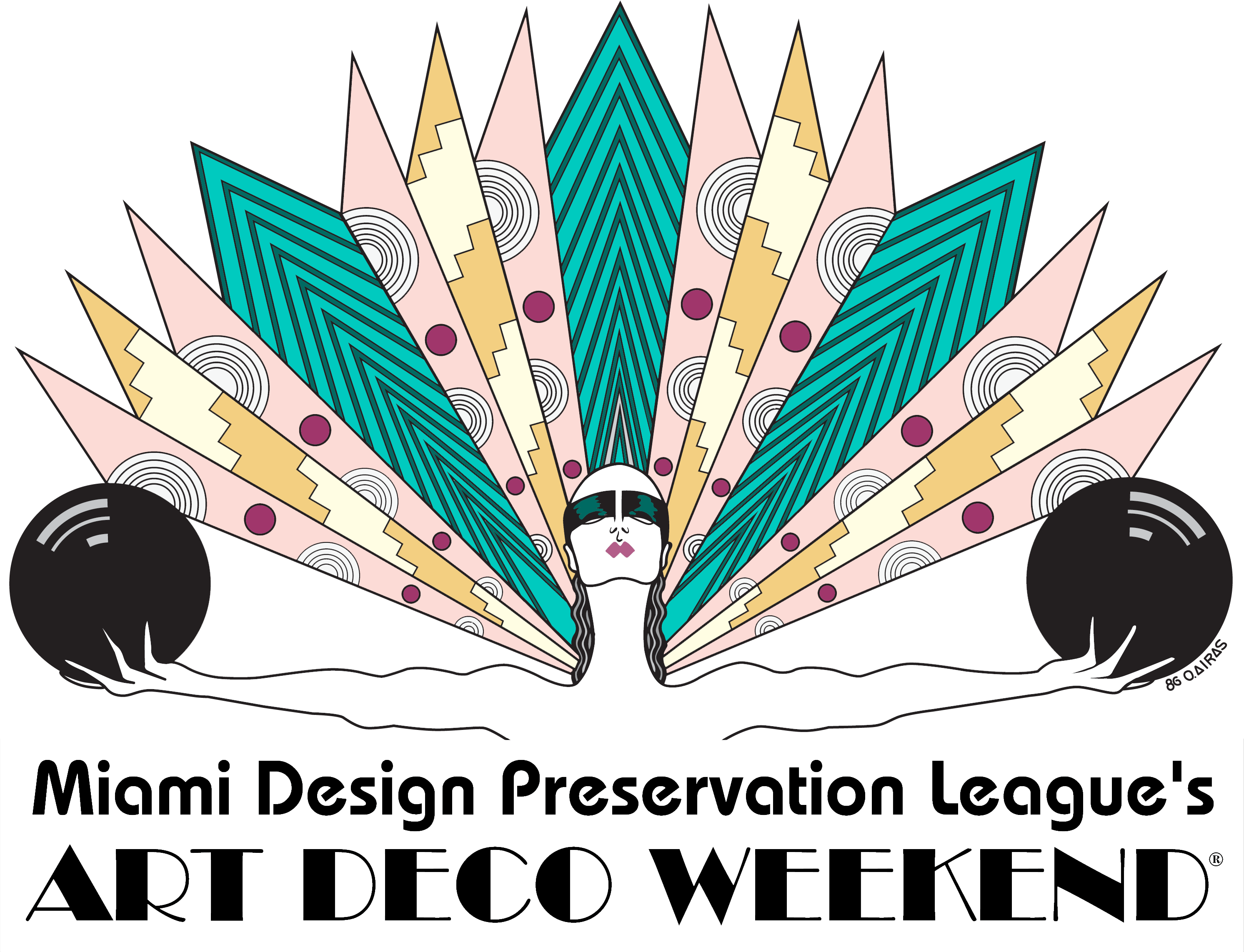 Art Deco Weekend Is A Free Community Cultural Festival Clipart (3071x2352), Png Download