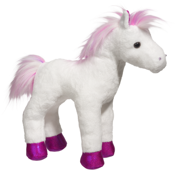 Small Rainbow White Horse - Animal Figure Clipart (600x600), Png Download