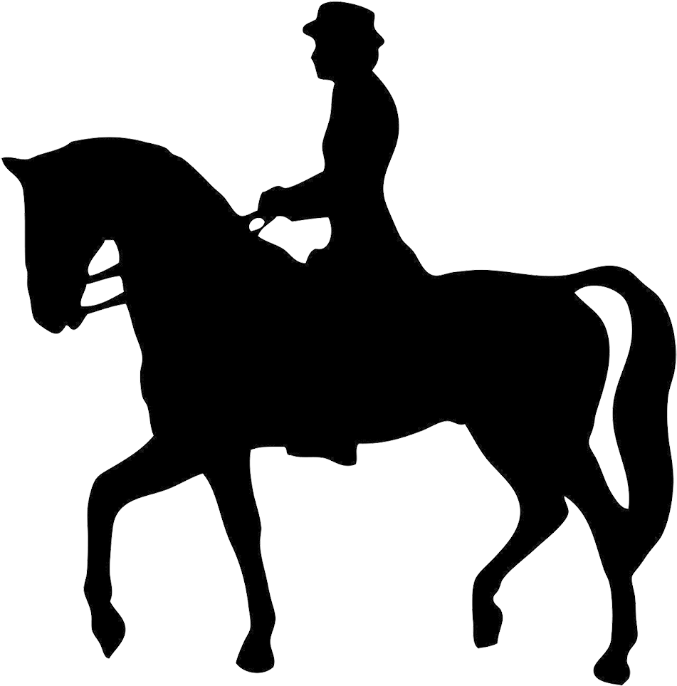 Horse Rider Silhouette Clipart Do's Amp Don'ts - Hermes Petit H Horse Charm - Png Download (1004x983), Png Download