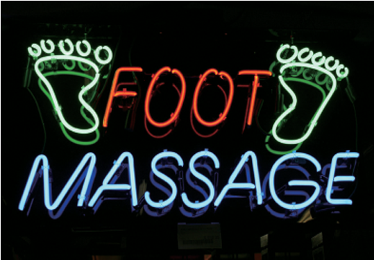 Foot Massage Neon Sign Clipart (640x480), Png Download