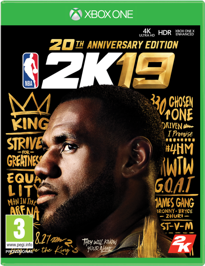 Nba 2k19 - Nba 2k19 20th Anniversary Edition Xbox One Clipart (800x900), Png Download