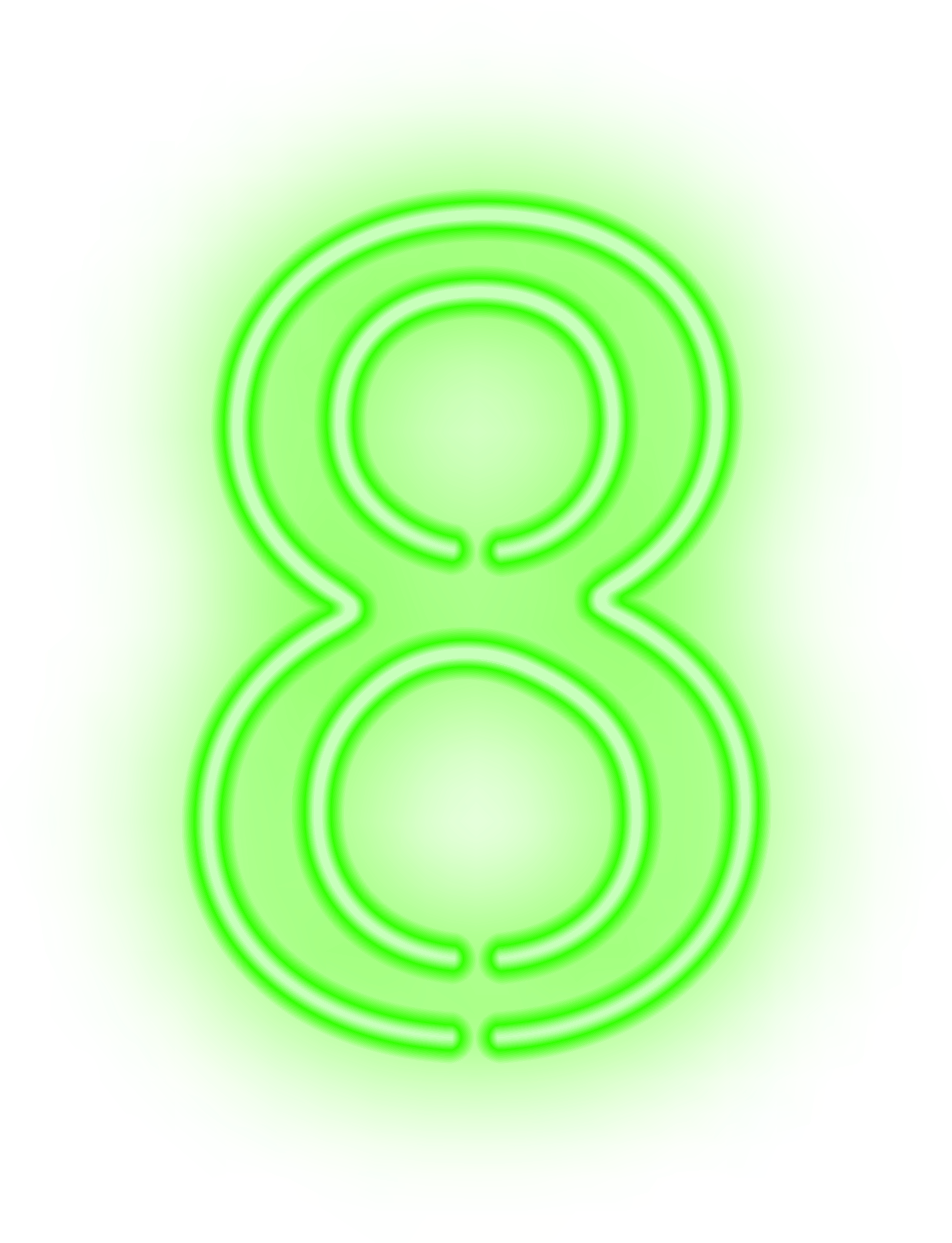 Eight Neon Green Png Clip Art Image Transparent Png (6185x8000), Png Download