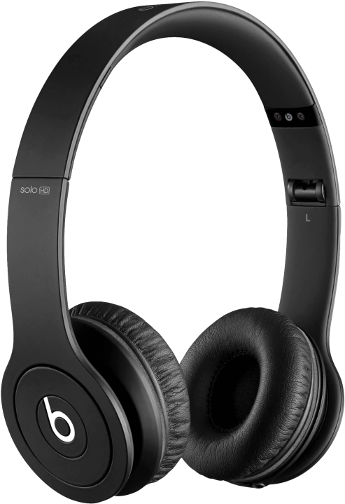 Download Headphone Png Image - Beats By Dr Dre Solo Black Clipart (493x719), Png Download