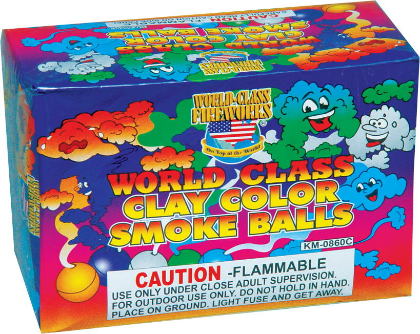 World Class Clay Color Smoke Balls- 8052530200216 - Smoke Balls Fireworks Clipart (819x652), Png Download