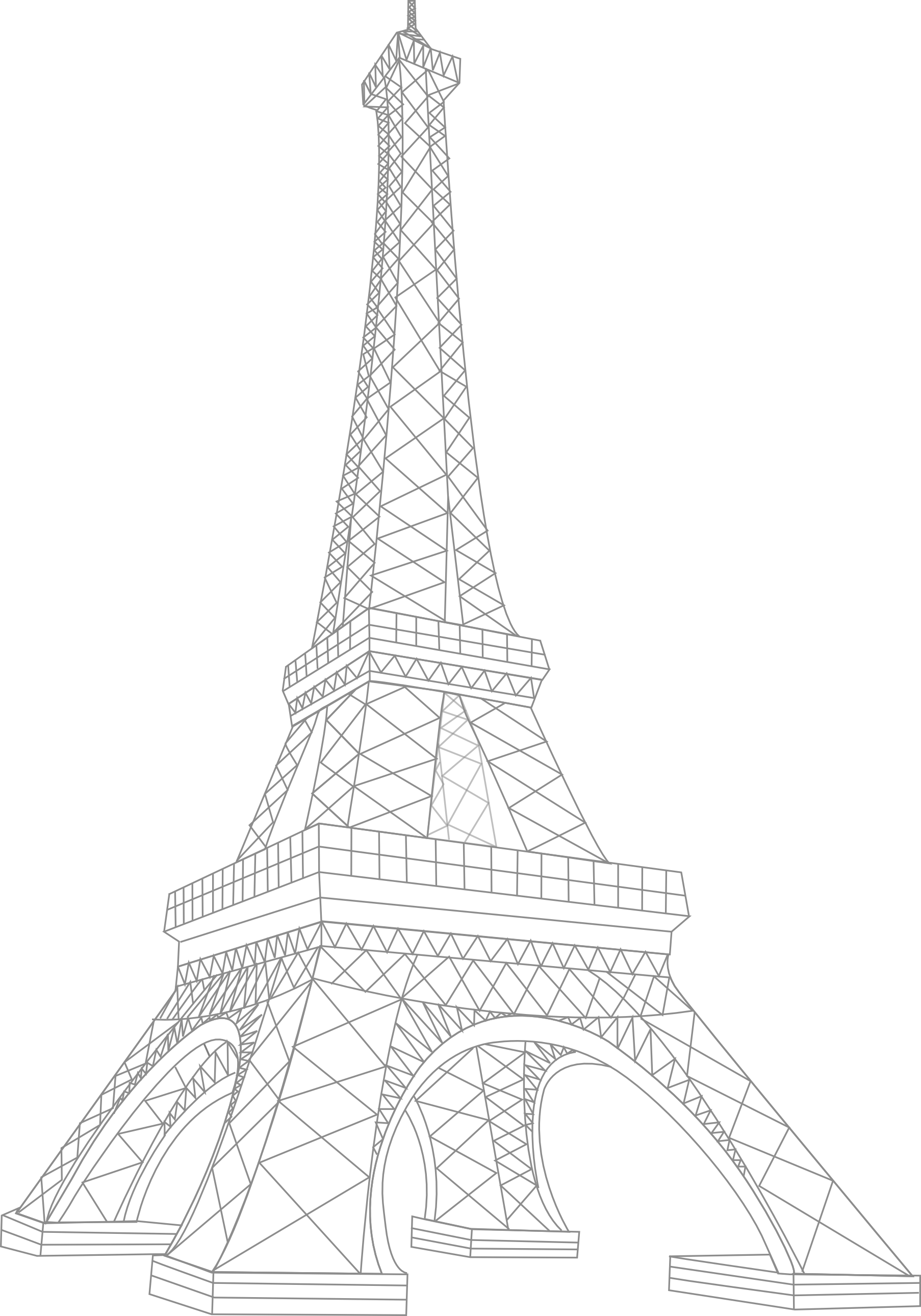Torre Eiffel Png - White Eiffel Tower Png Clipart (1806x2580), Png Download