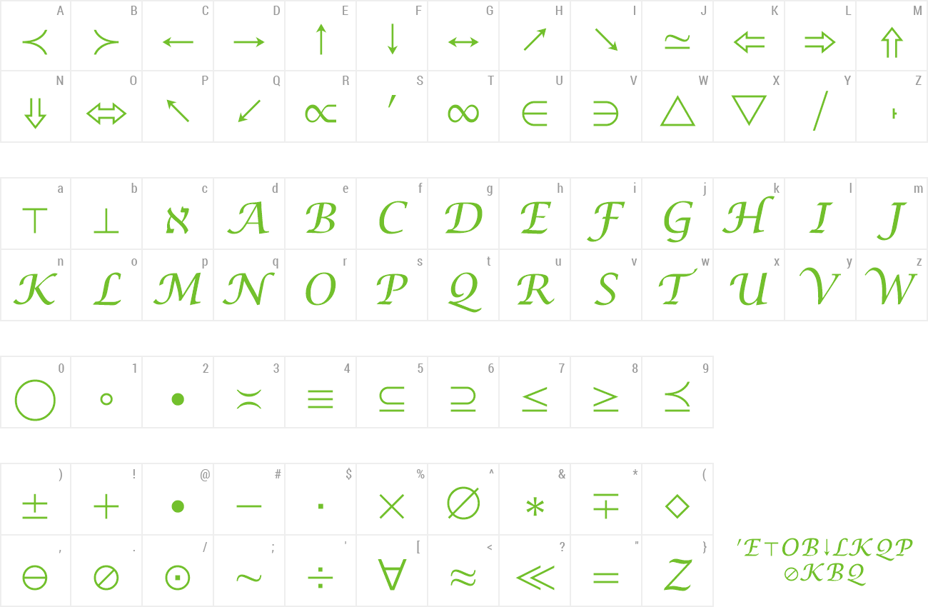 Font Math Symbol Preview - Lucida Calligraphy Clipart (1300x850), Png Download