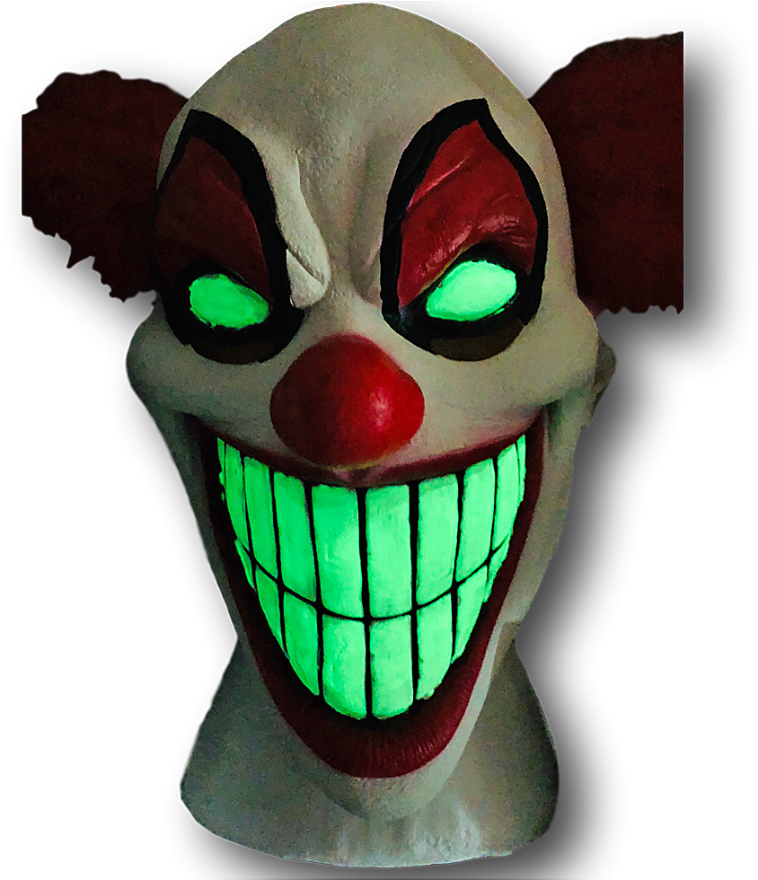 Chester The Evil Clown Mask, Glow In The Dark , Png Clipart (844x980), Png Download