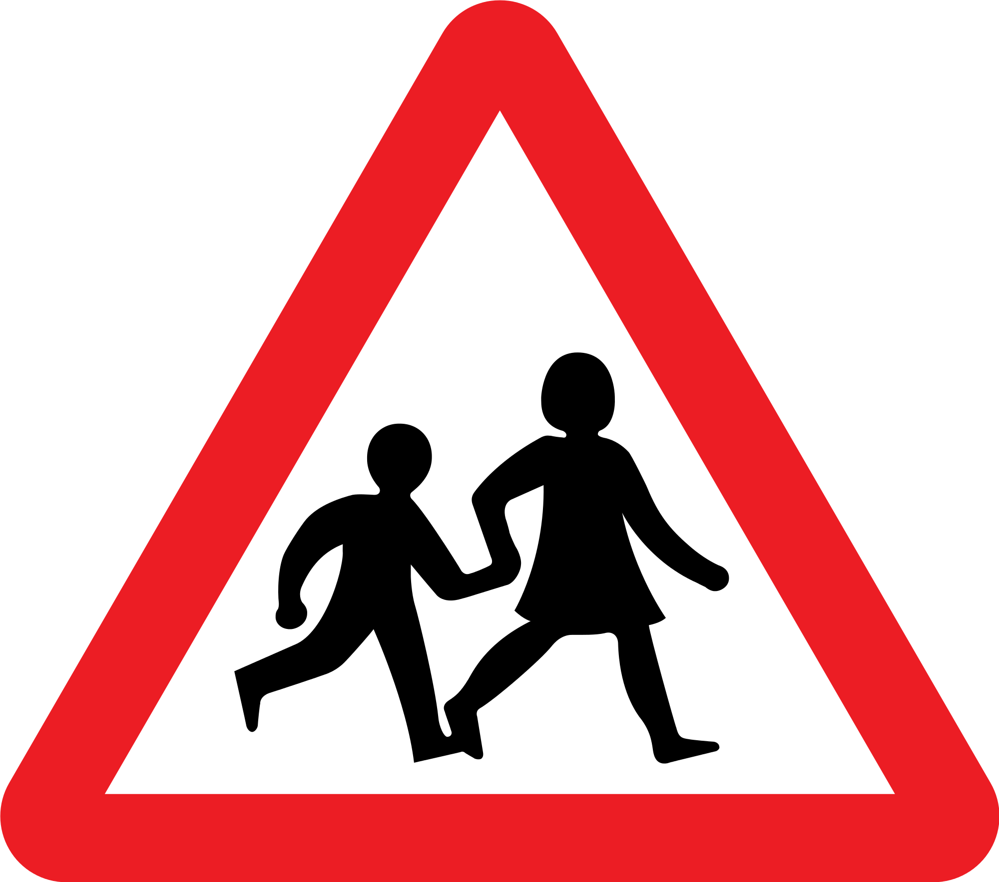Traffic Signs Png - School Crossing Road Sign Clipart (2000x1767), Png Download