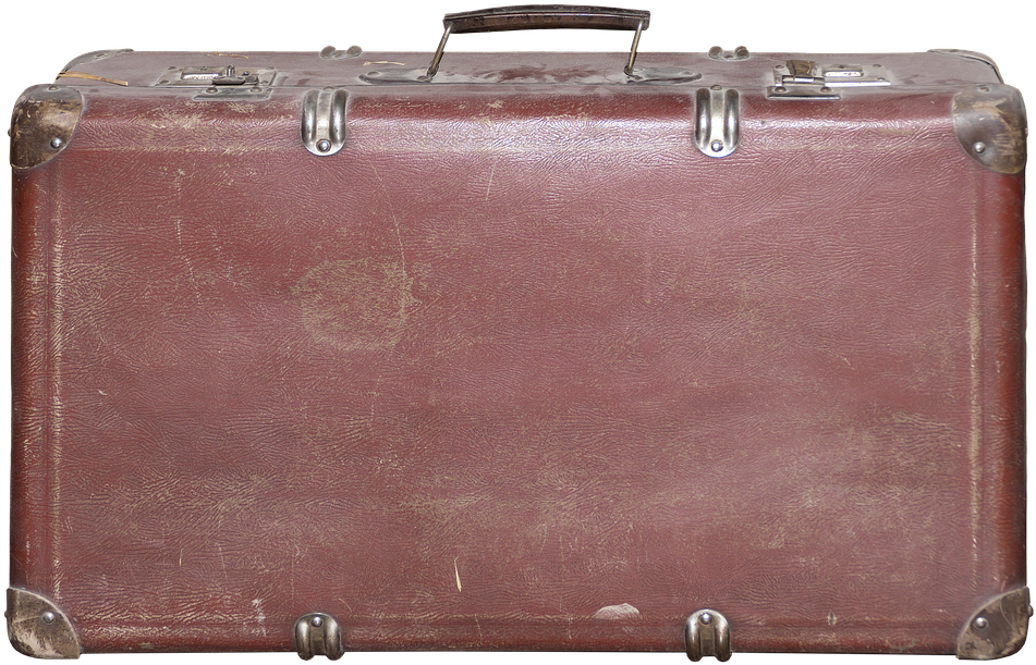 Luggage Old Suitcase Leather Suitcase Old Storage - Alter Koffer Clipart (960x616), Png Download