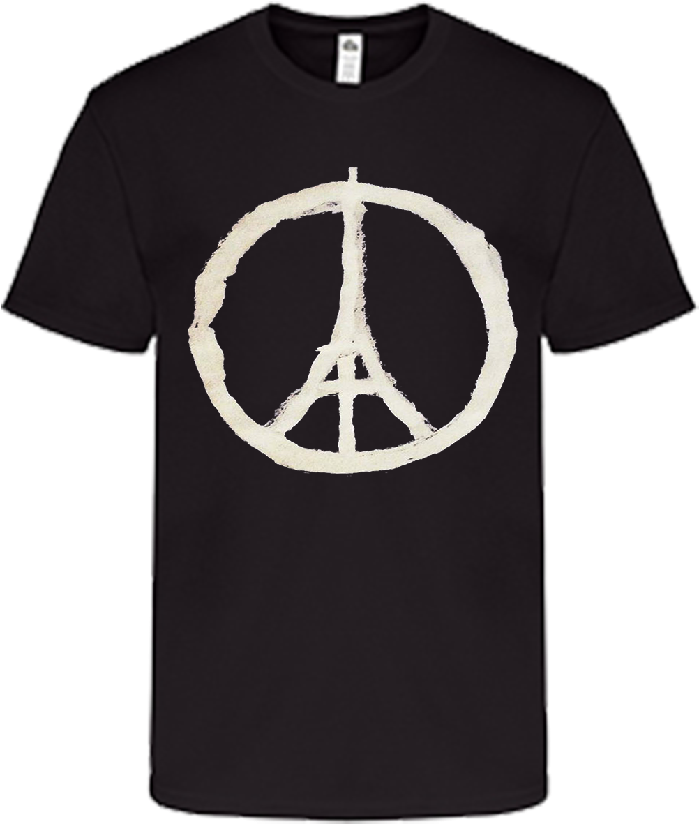 Peace Sign Eiffel Tower - Raiders Golden Knights Shirt Clipart (1075x1433), Png Download