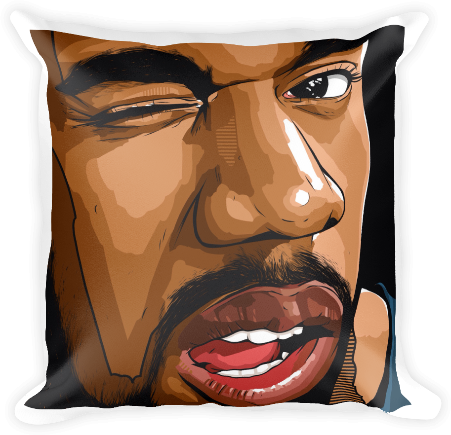 Kanye West Square Pillow - Kanye West Tumblr Drawing Clipart (1000x1000), Png Download