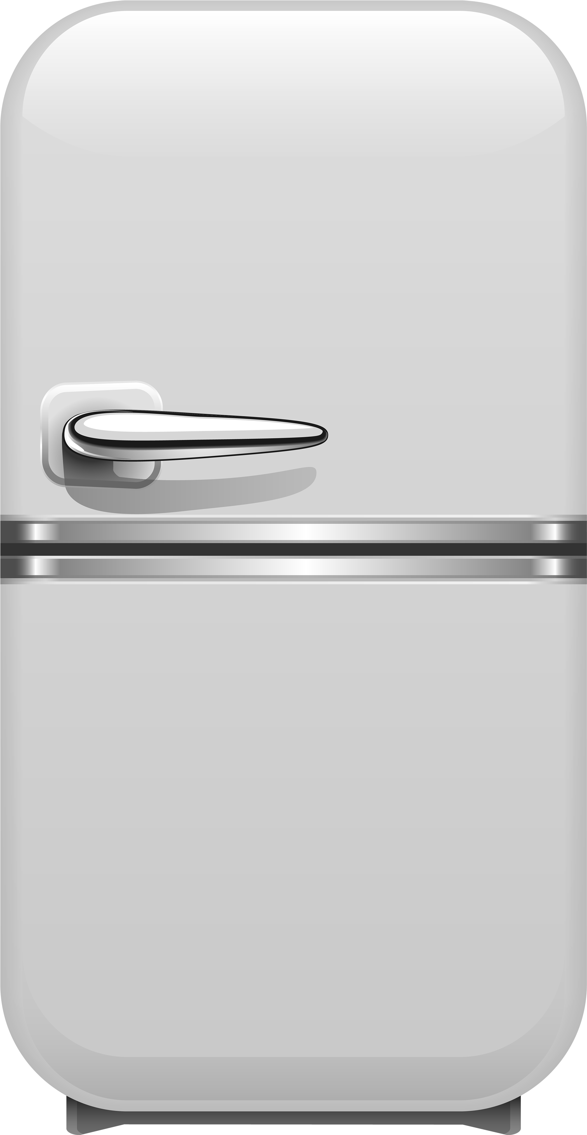 White Retro Fridge Png Clipart - Transparent Background Clipart Fridge (2104x4000), Png Download