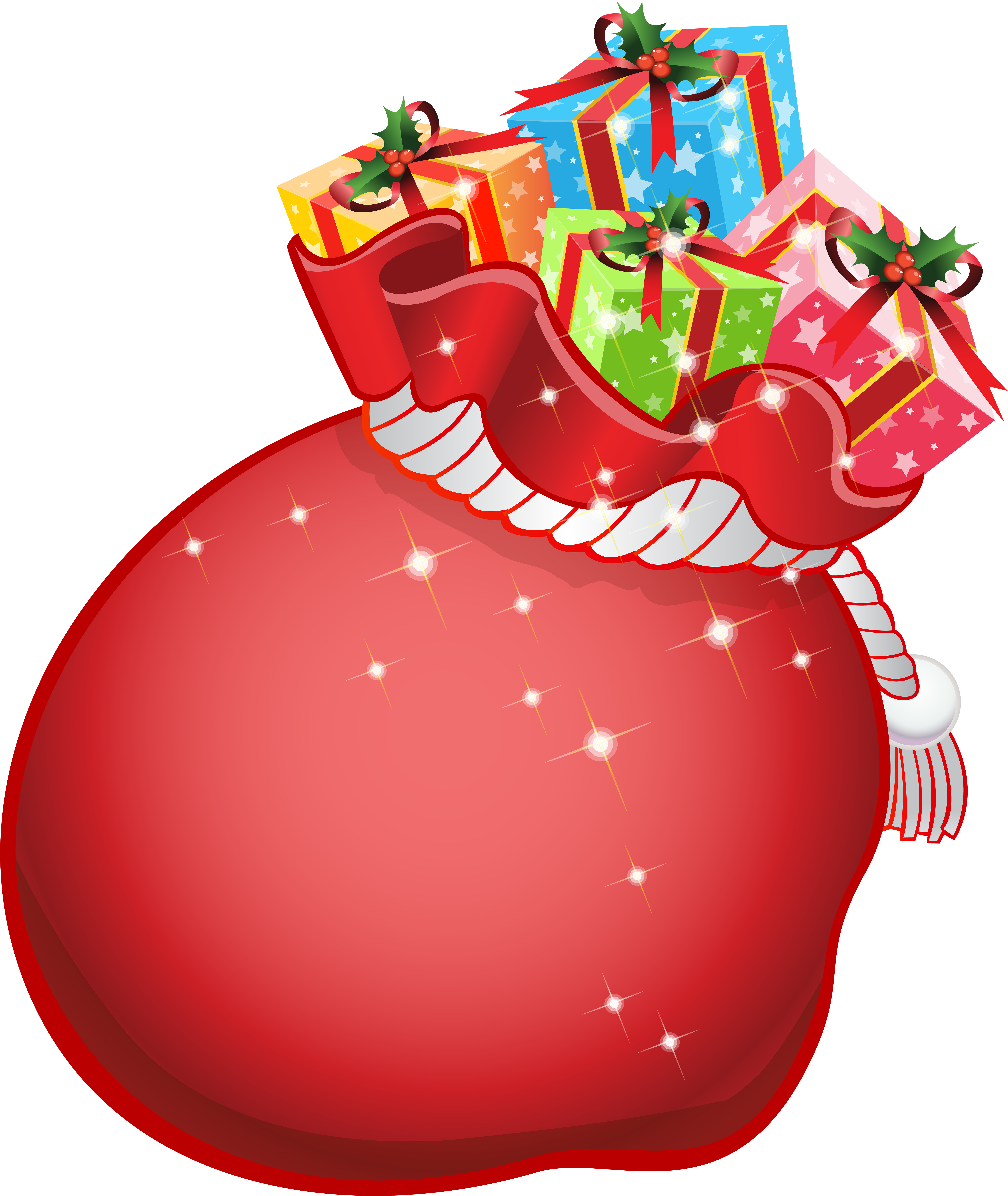 Santa Bag Png , Png Download Clipart (6656x7899), Png Download