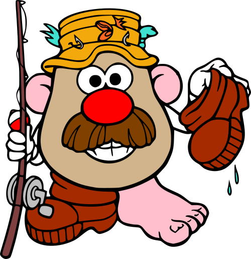 Mr Potato Head Fishing1 - Mr Potato Head Clipart (500x515), Png Download
