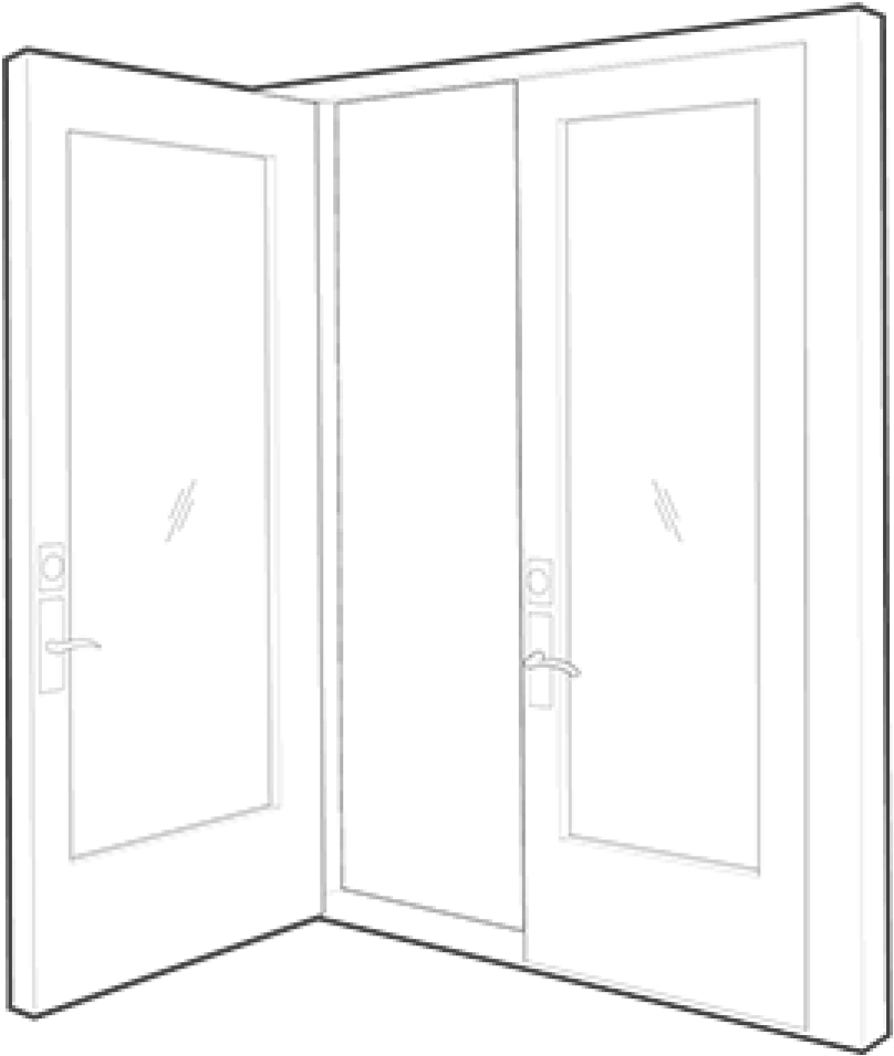 Double Swing Doors - Home Door Clipart (862x1024), Png Download