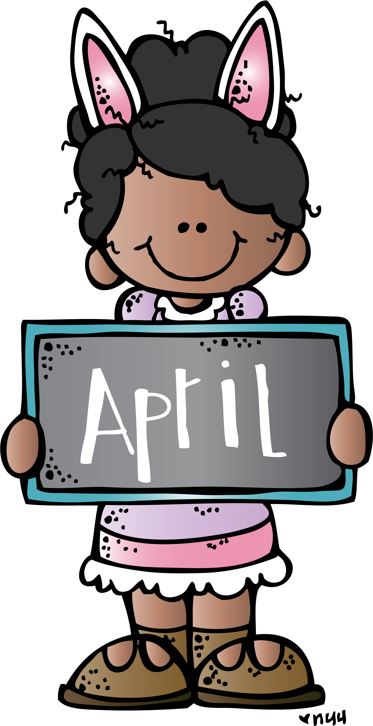 April Mkb Melonheadz Illustrating Llc 2014 Colored - Melonheadz April Clipart - Png Download (1552x3000), Png Download