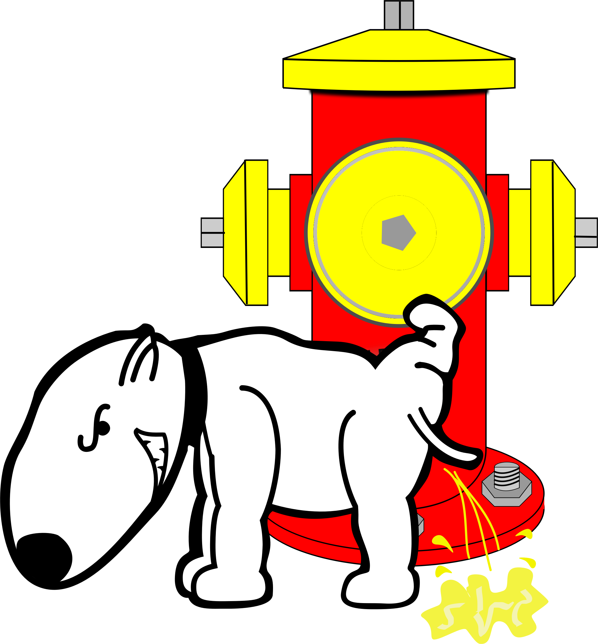 This Free Icons Png Design Of Hydrant & Dog Clipart (2092x2252), Png Download