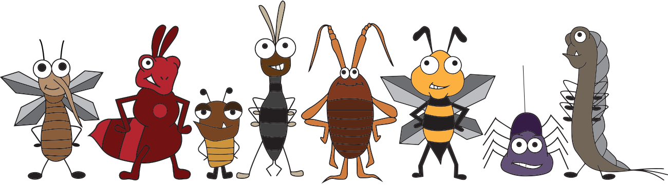 Pests Cartoon Clipart (1300x361), Png Download