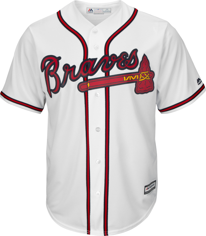 Loading Zoom - Atlanta Braves Jersey Clipart (700x800), Png Download