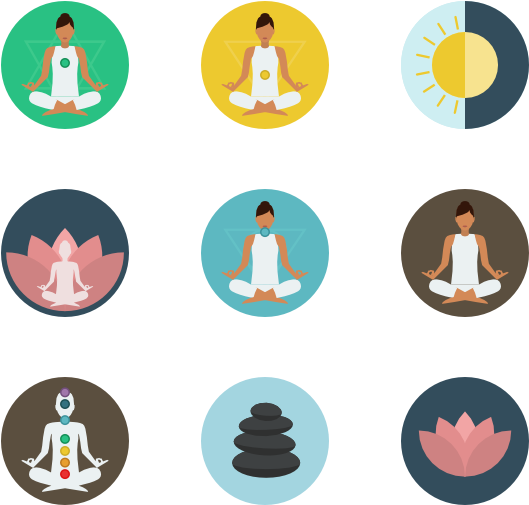 Free Yoga Symbol Png - Yoga Icon Png Transparent Clipart (600x564), Png Download