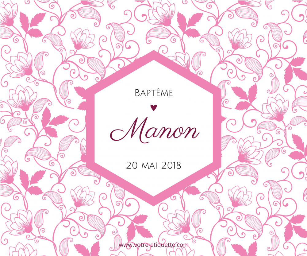 Personalized Sticker Pink Diamond Baptism - Greeting Card Clipart (1000x1000), Png Download