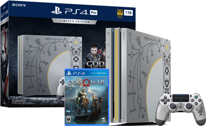 Ps4 Pro God Of War Limited Edition Bundle Clipart (800x500), Png Download