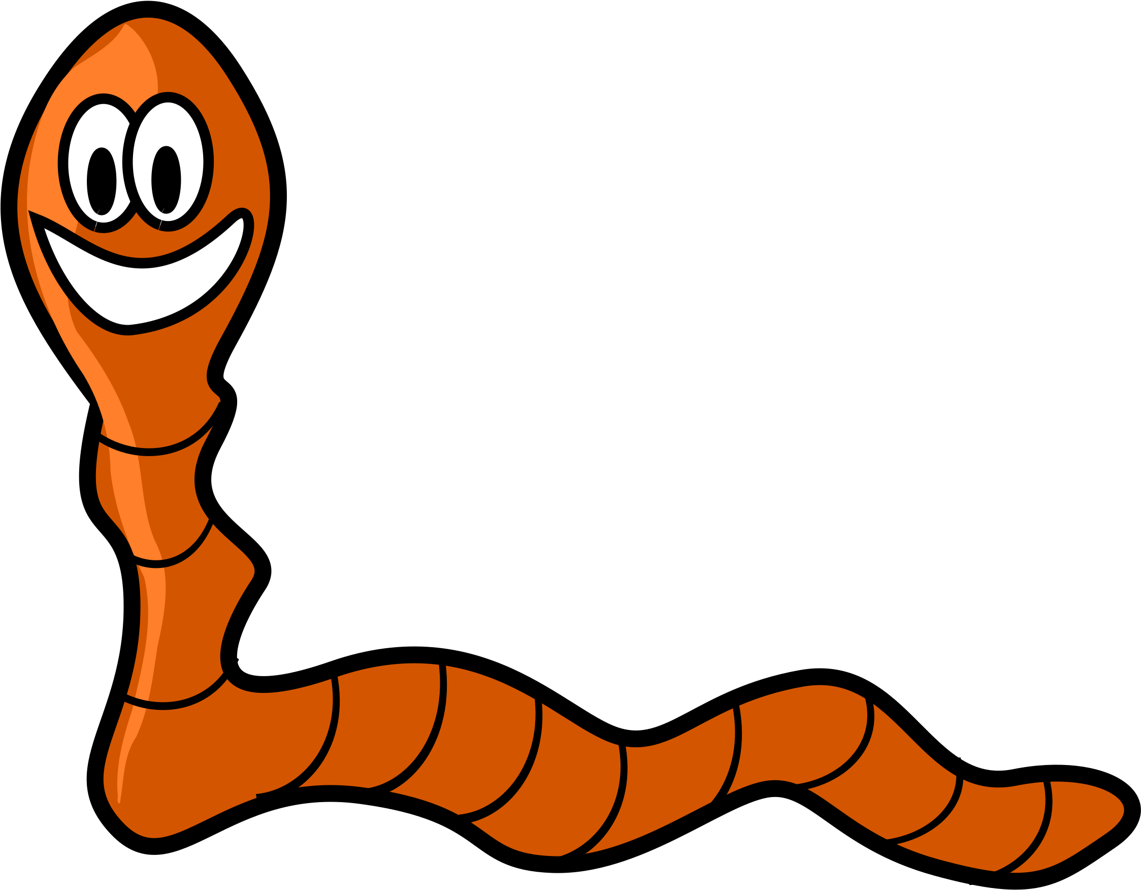Worm Clipart - Cartoon Worms - Png Download (1331x998), Png Download