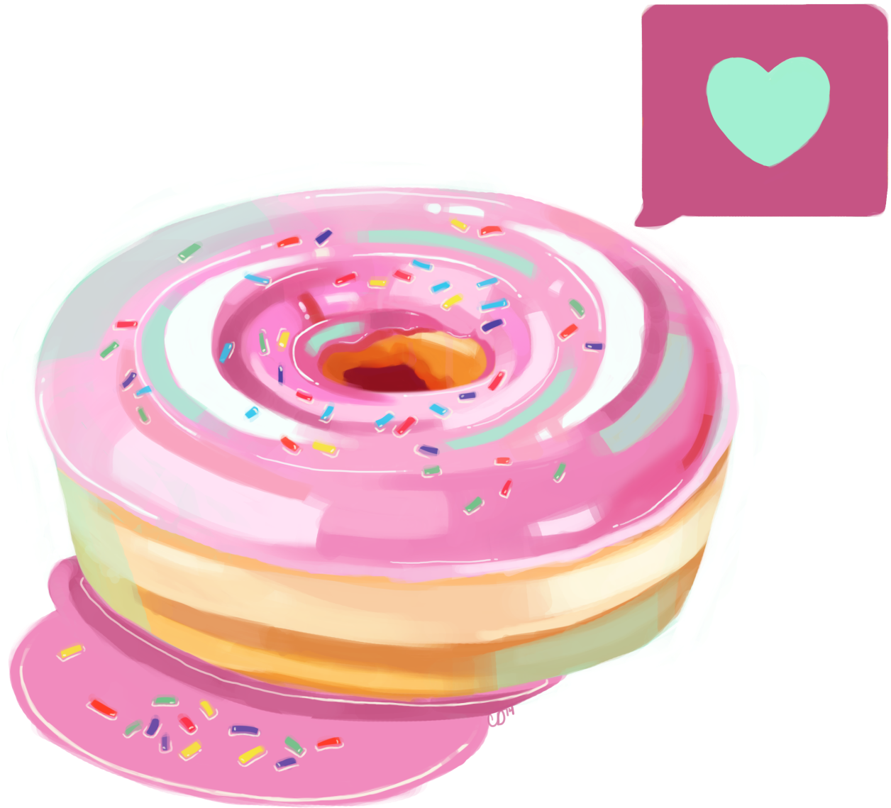 Drawing Donuts Clipart (1280x1160), Png Download