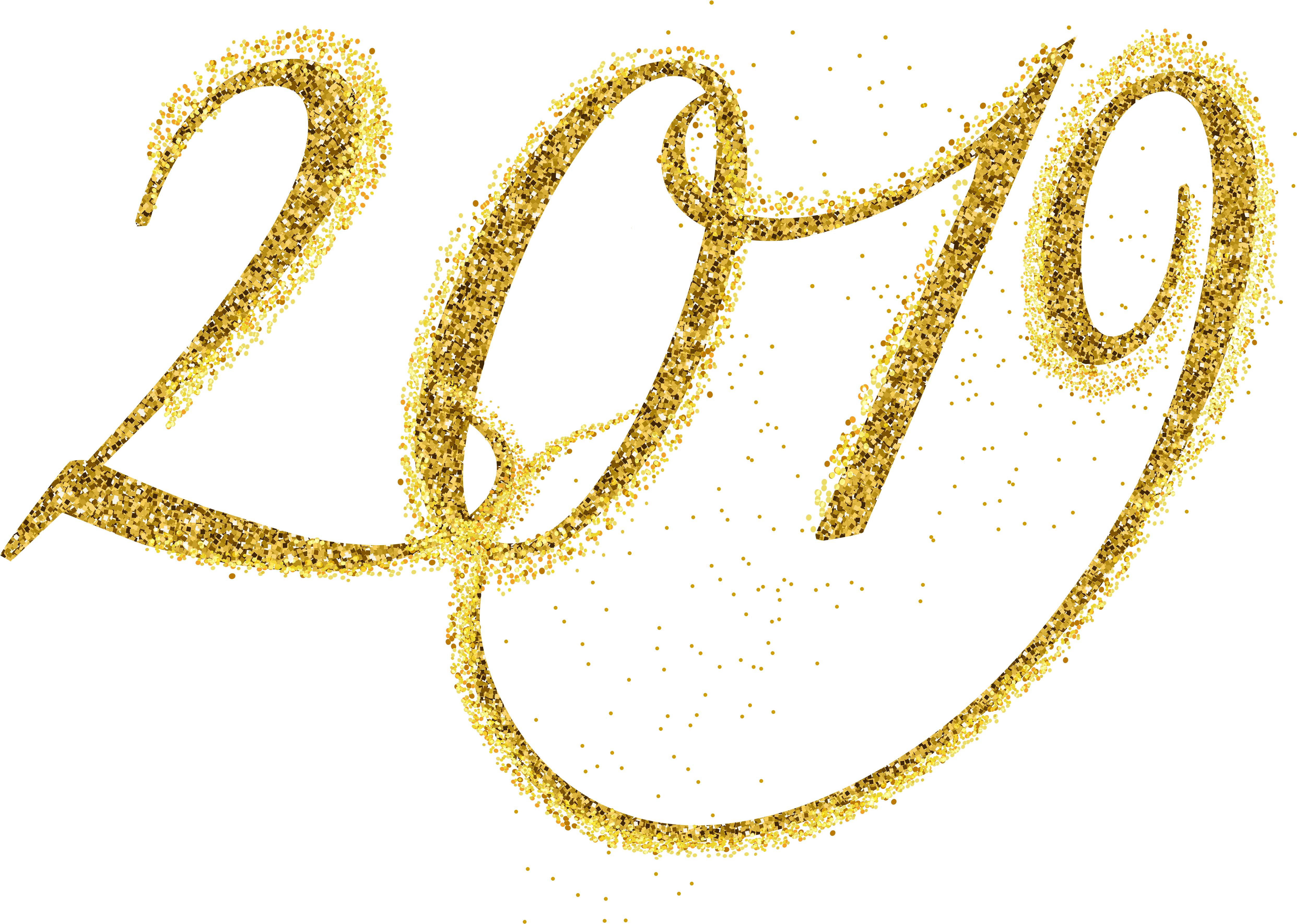 2019 New Years Png Clipart (5000x3571), Png Download
