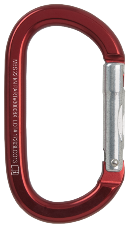 Aluminum Oval Carabiner - Mosqueton Simetrico Clipart (870x1024), Png Download