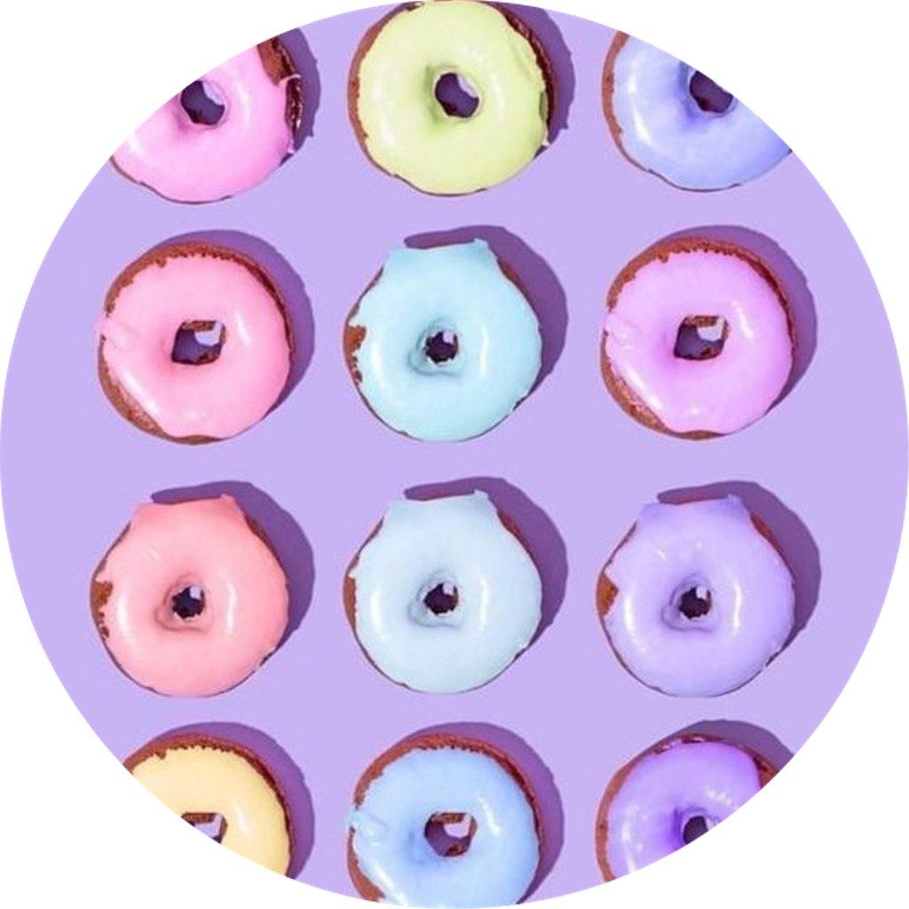 #pastel #icon #tumblr #aesthetic #donut #freetoedit - Purple Donut Clipart (1024x1024), Png Download
