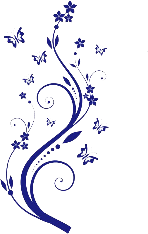 Vetores Florais Png - Painting Wall Flowers & Butterflies Clipart (800x800), Png Download