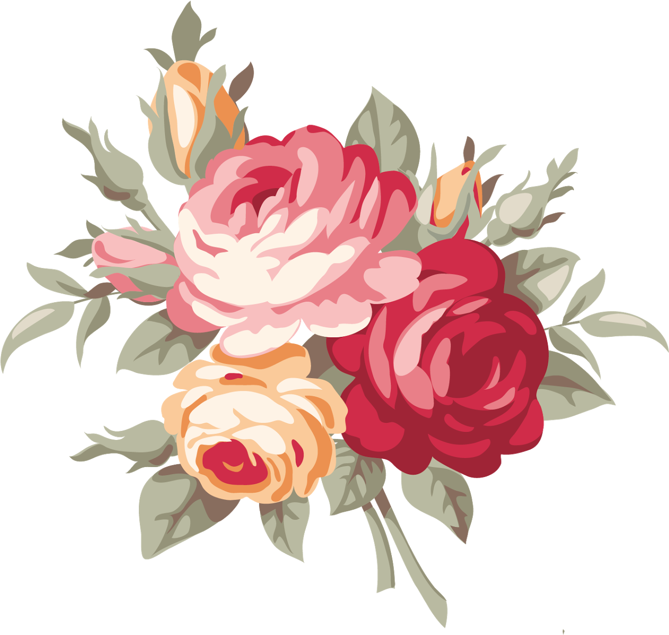Grátis Arabesco Floral Para Baixar - Transparent Aesthetic Flower Png Clipart (1364x1600), Png Download