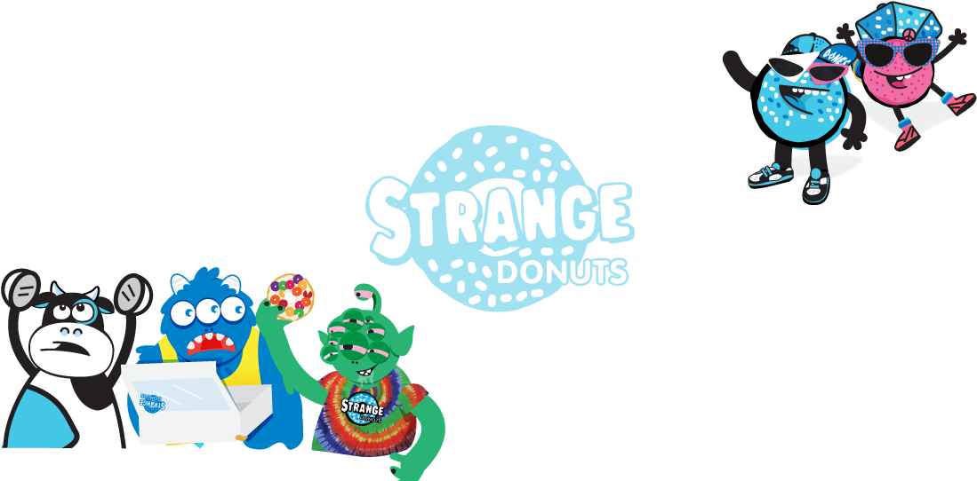 Strange Donuts Clipart (1202x595), Png Download