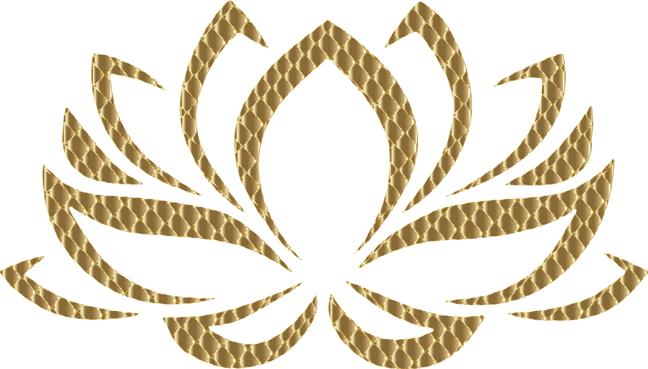 Gold And White Background - Lotus Flower Symbol Clipart (2178x1242), Png Download