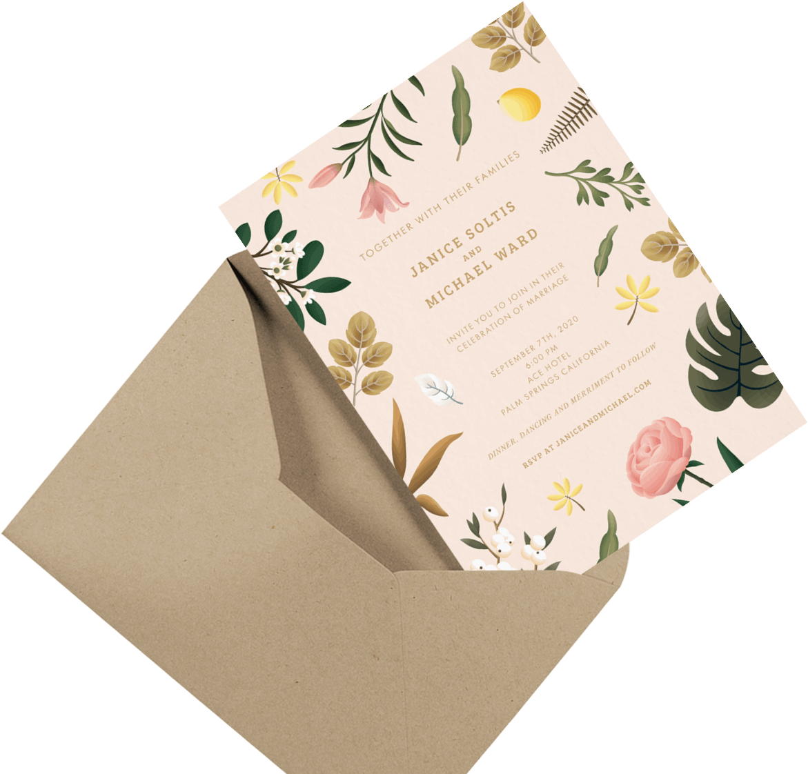 Custom Wedding Invites, Mailed For You - Envelope Clipart (1200x1200), Png Download