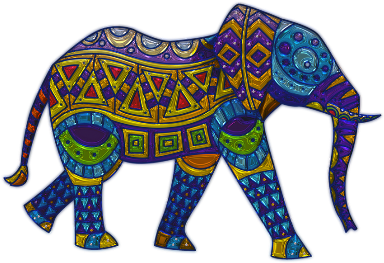 Free Png Transparent Glass Shards Png Image With Transparent - Indian Elephant Art Png Clipart (850x652), Png Download