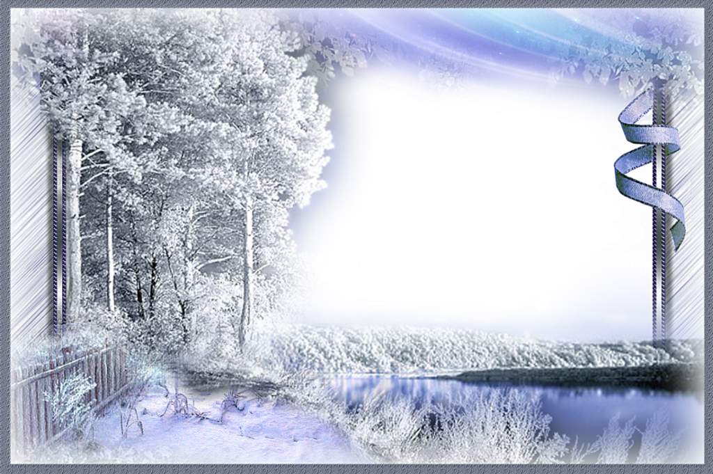 Ftestickers Sticker - Transparent Winter Frame Png Clipart (1024x681), Png Download