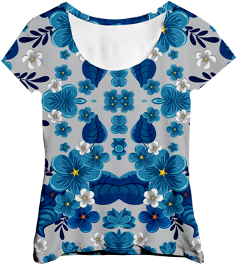 Blusa Com Florais Azul Mc Blouse Clipart Large Size Png Image Pikpng