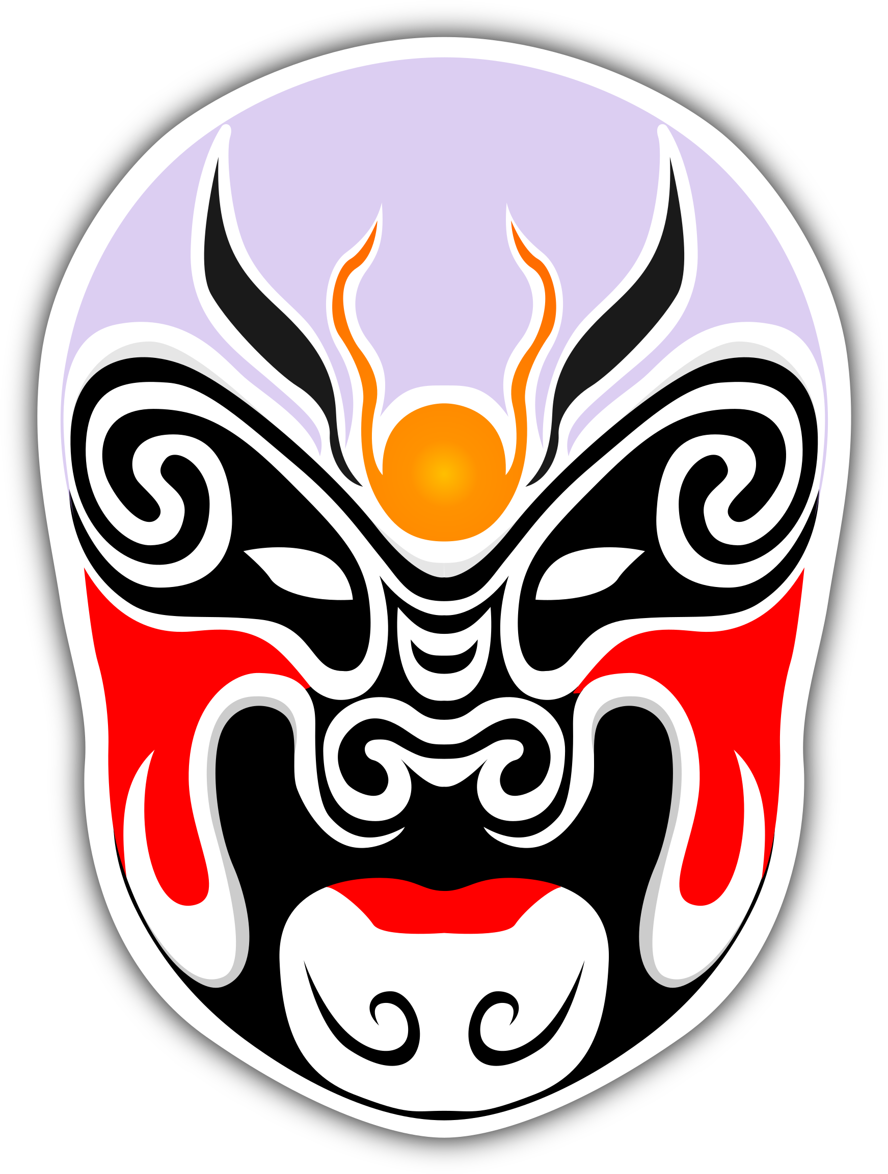 This Free Icons Png Design Of Chinese Theater Masks Clipart (2000x2400), Png Download