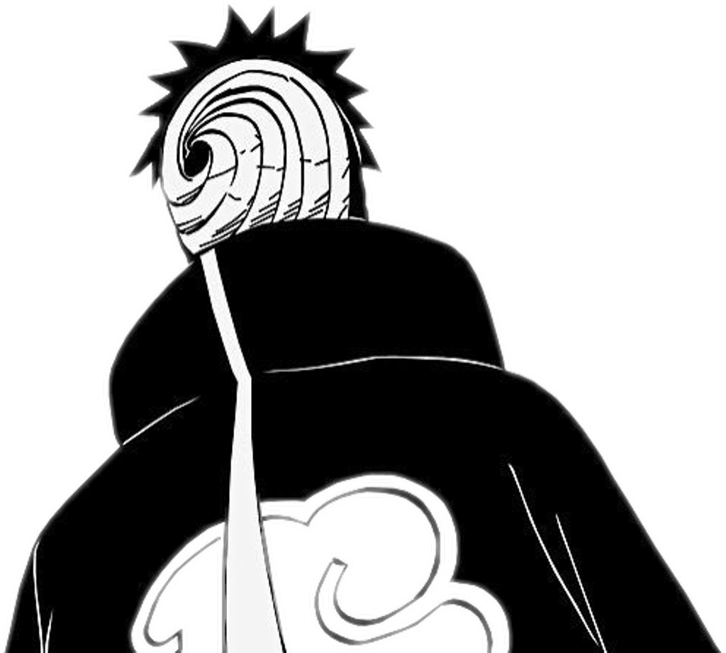 #naruto #tobi #akatsuki #png - Tobi Naruto Black And White Clipart (1024x921), Png Download