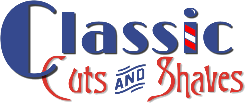 Classic Cuts & Shaves - Classic Barber Shop Image Logo Hd Clipart (881x385), Png Download