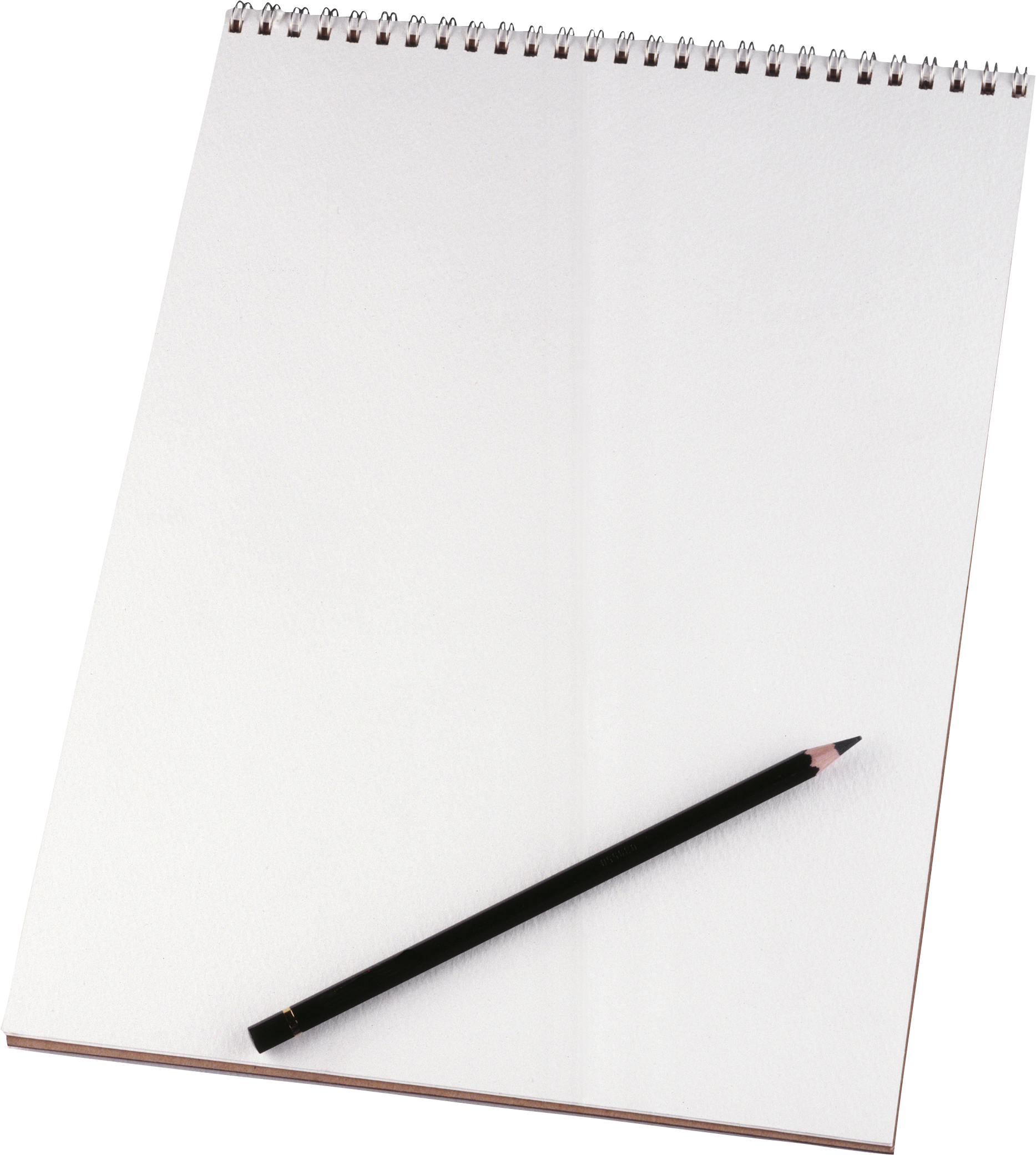 Paper Sheet Png Image - Sketchbook And Pencil Clipart (1867x2080), Png Download